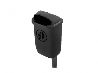Contenedor de Residuos Poste 50 Litros Negro Weber