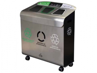 Punto Ecolgico Acero Inoxidable 3 Divisiones 105 Litros Icona S EcoSmart 1-000001