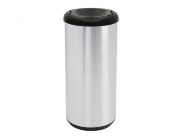 Caneca en Acero Inoxidable 40 Litros Tapa Vaiven Negra Tramontina